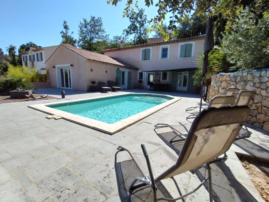 Swimmingpoolen hos eller tæt på Villa JOAL au Luc en Provence