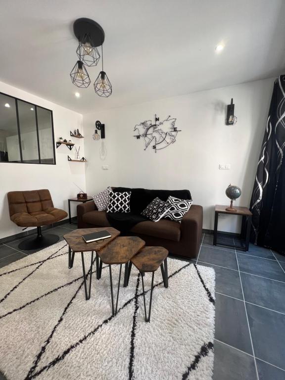 Posezení v ubytování L'atelier