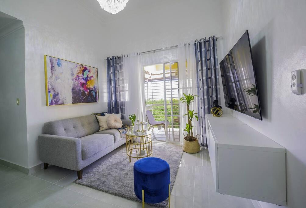 ein Wohnzimmer mit einem Sofa und einem Tisch in der Unterkunft Luxury & Private Apartment in Mendoza