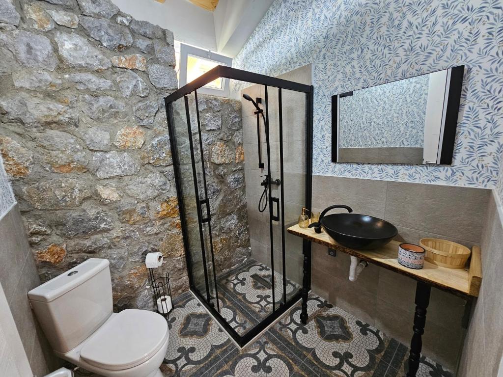 Koupelna v ubytování Chateau Orman