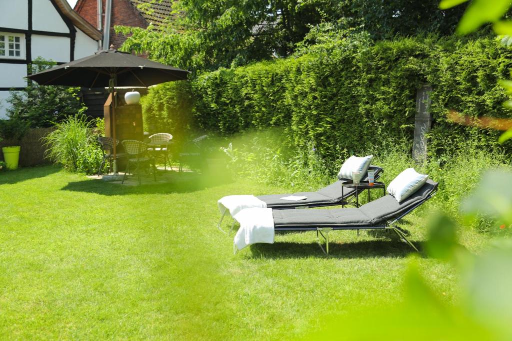 Ein Garten an der Unterkunft Marhold Apartments