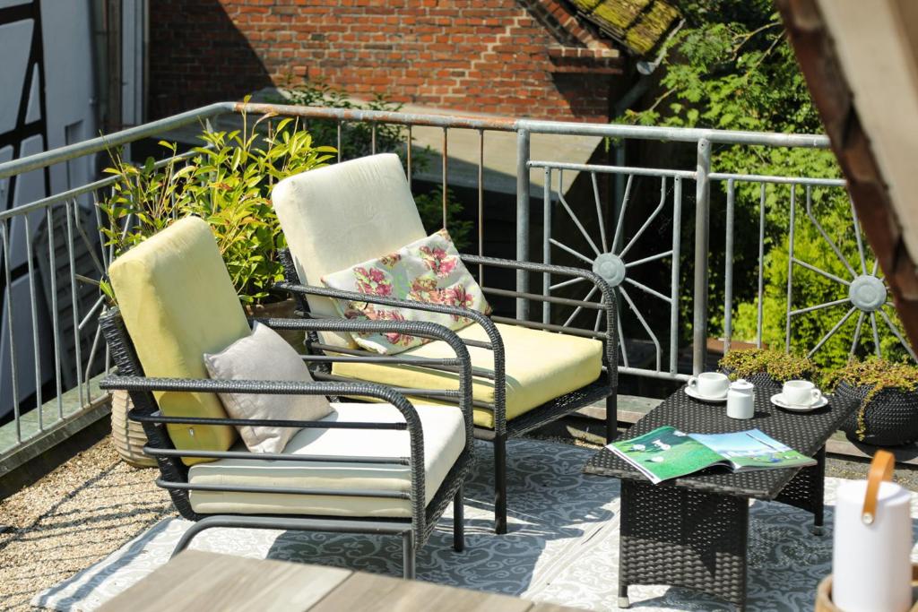 Ein Balkon oder eine Terrasse in der Unterkunft Marhold Apartments