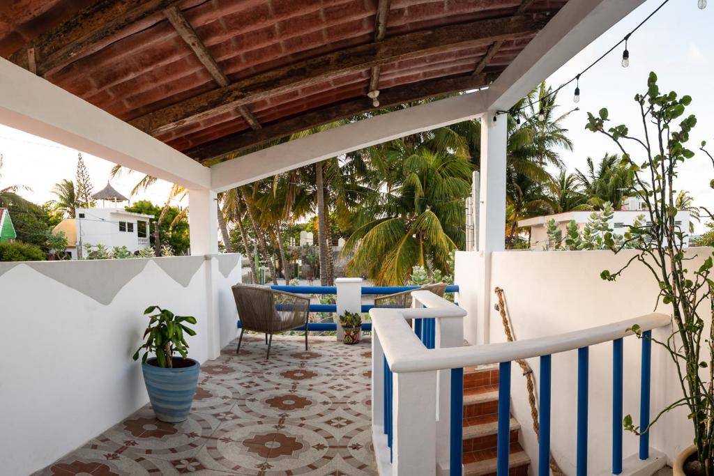 Balkón nebo terasa v ubytování Beach house