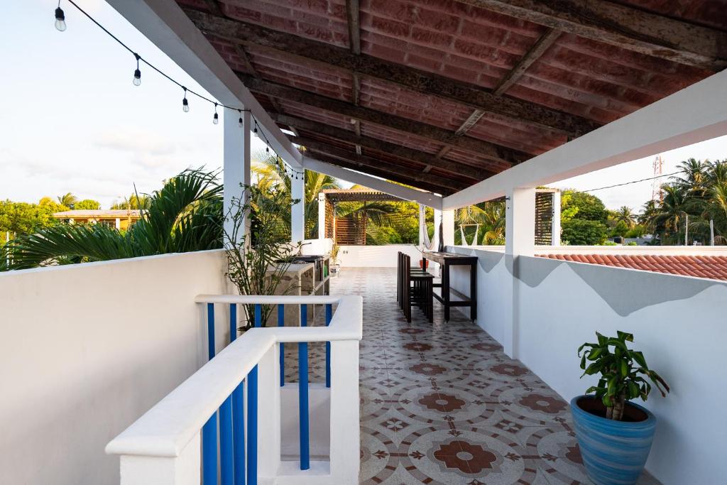 Balkón nebo terasa v ubytování Beach house