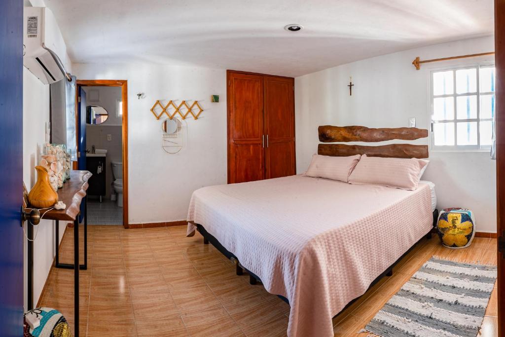 Postel nebo postele na pokoji v ubytování Beach house