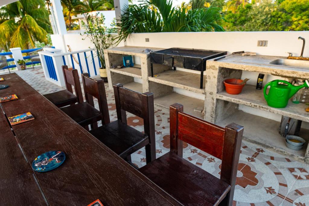 Balkón nebo terasa v ubytování Beach house