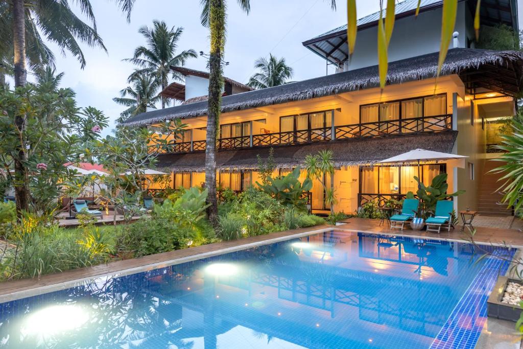 Bazén v ubytování Kalipay Resort Siargao nebo v jeho okolí