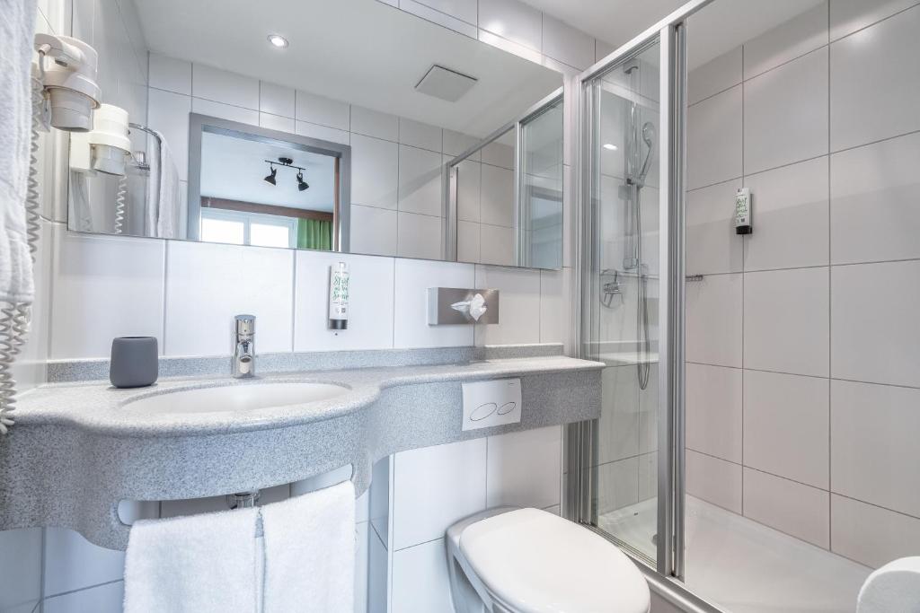 Koupelna v ubytování flexymotel Schönenwerd
