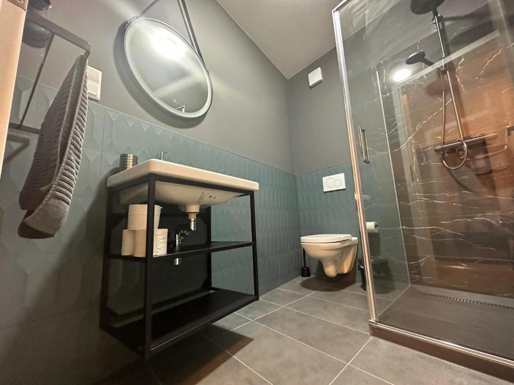 Koupelna v ubytování Aparthotel Lenau