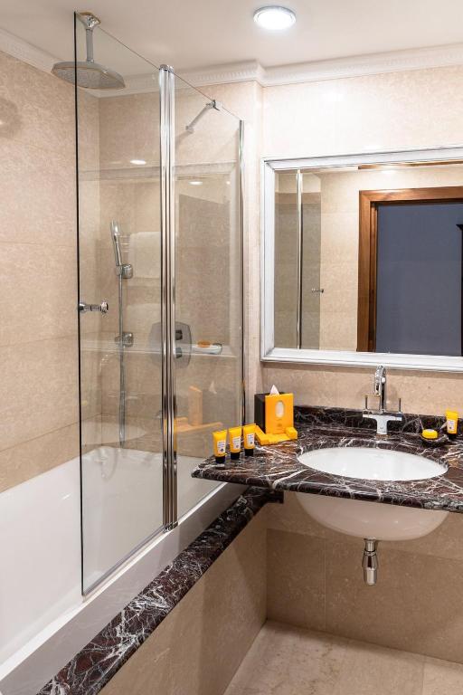 Koupelna v ubytování Orion Hotel Bishkek