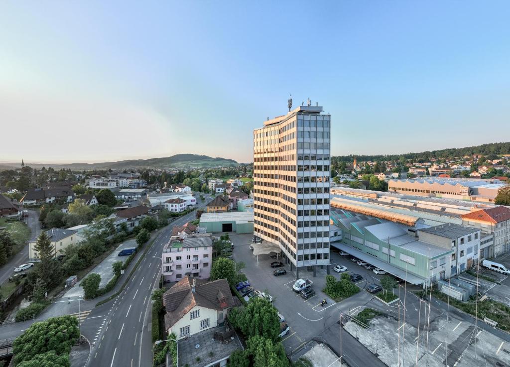 Nespecifikovaný výhled na destinaci Menziken nebo výhled na město při pohledu z hotelu