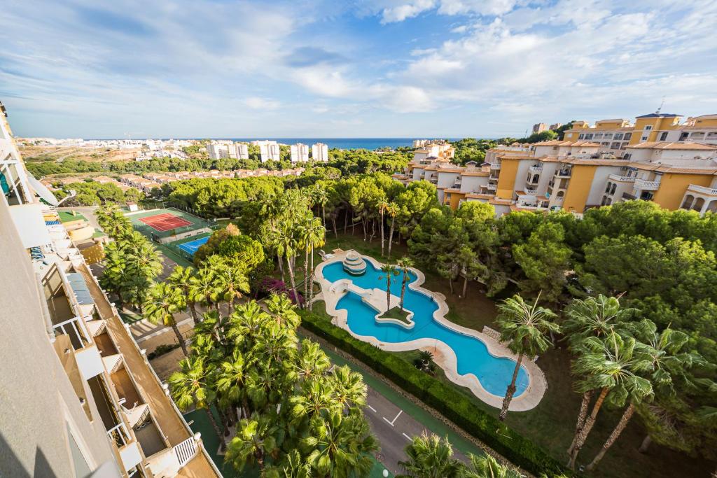 an aerial view of a resort with a swimming pool at Samaniego ID175 in Orihuela Costa