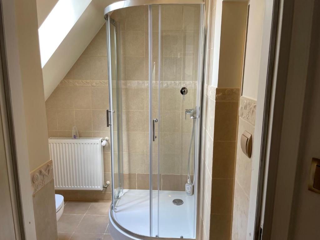 Koupelna v ubytování Apartamenty Dorotowo