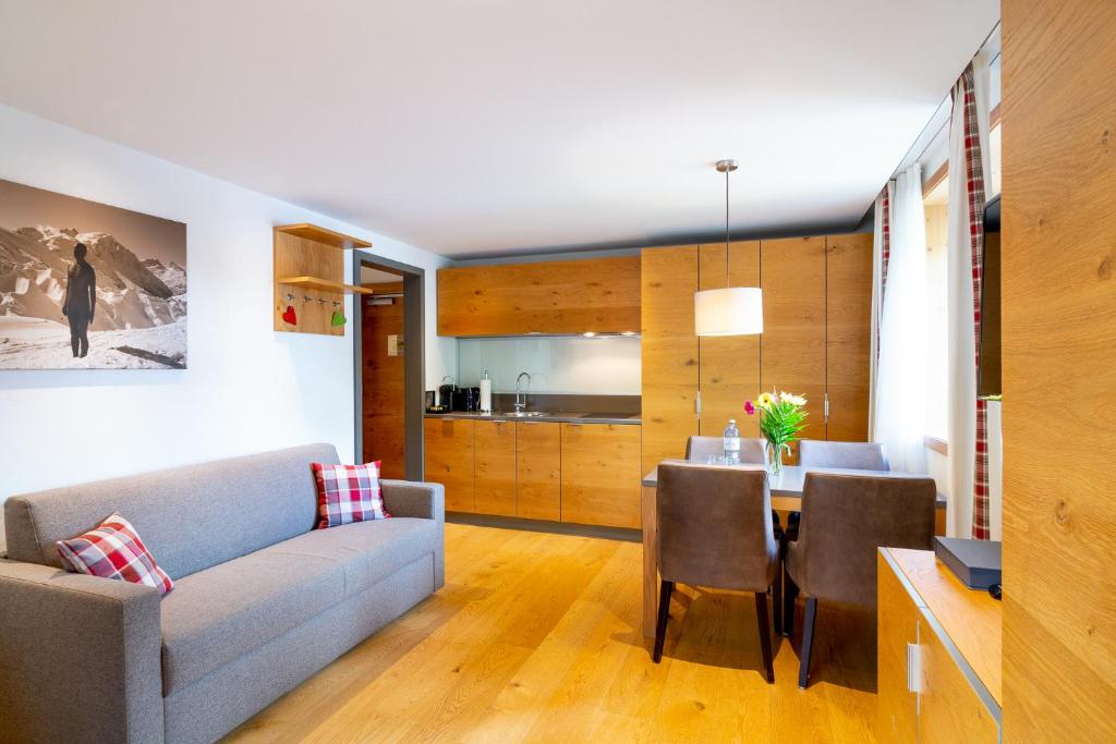 Kuchyň nebo kuchyňský kout v ubytování Apart-Hotel Laurus Lech