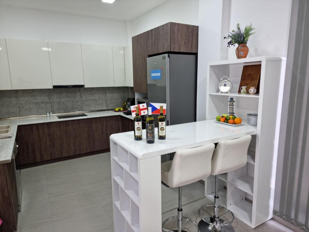 Kuchyň nebo kuchyňský kout v ubytování GH Prague Butik Hotel