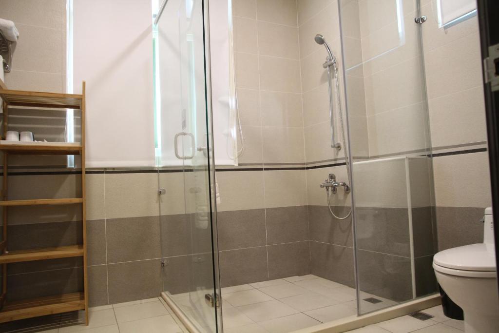 Koupelna v ubytování Normans B&B