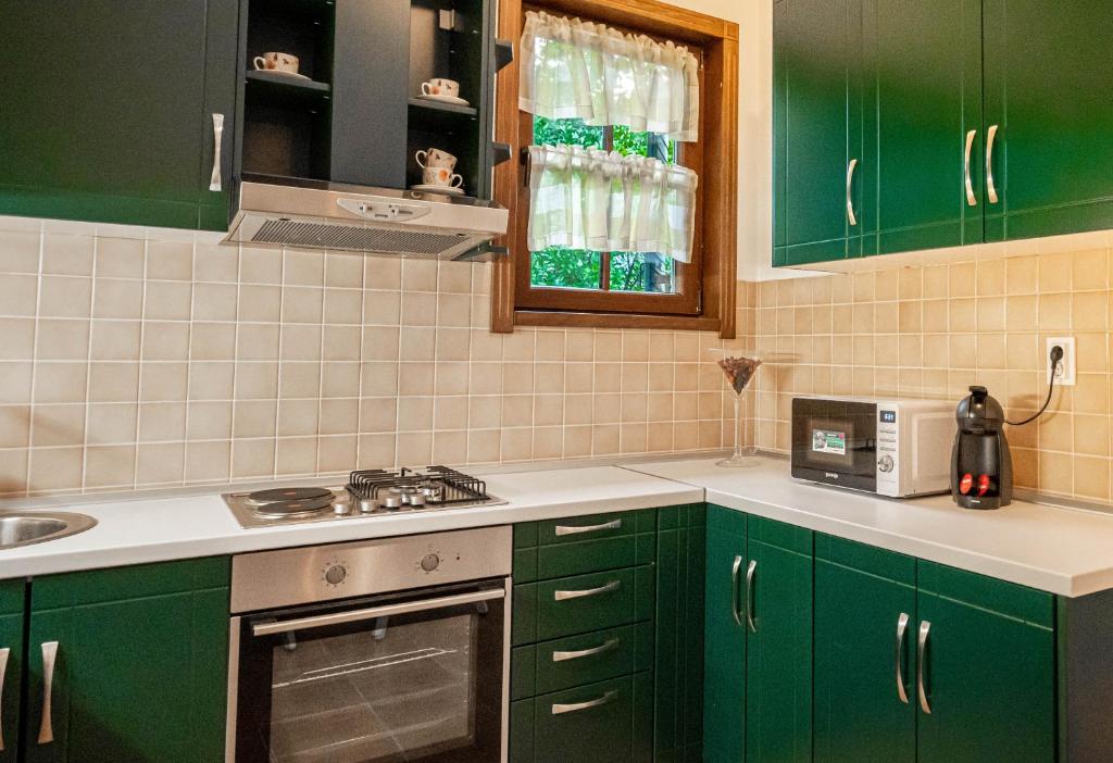 Kuchyň nebo kuchyňský kout v ubytování Villa Chantal