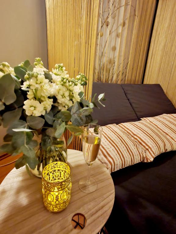 Postel nebo postele na pokoji v ubytování Resort Lesní Lázně