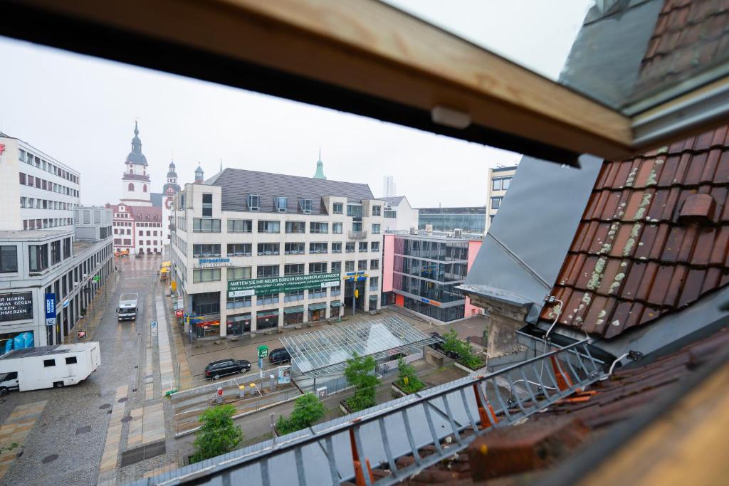 Nespecifikovaný výhled na destinaci Chemnitz (Saská Kamenice) nebo výhled na město při pohledu z apartmánu