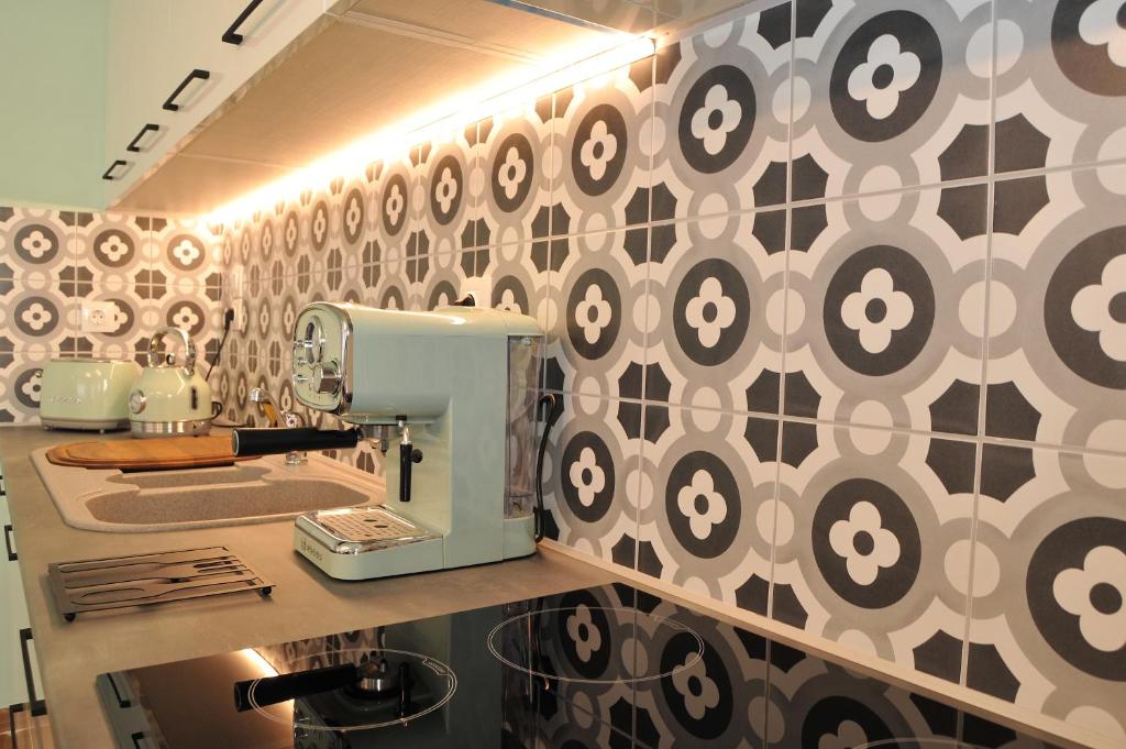 Kuchyňa alebo kuchynka v ubytovaní Vintage apartment Helios