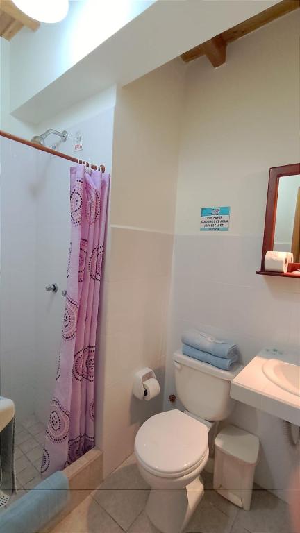 Koupelna v ubytování Hotel Cielo Azul
