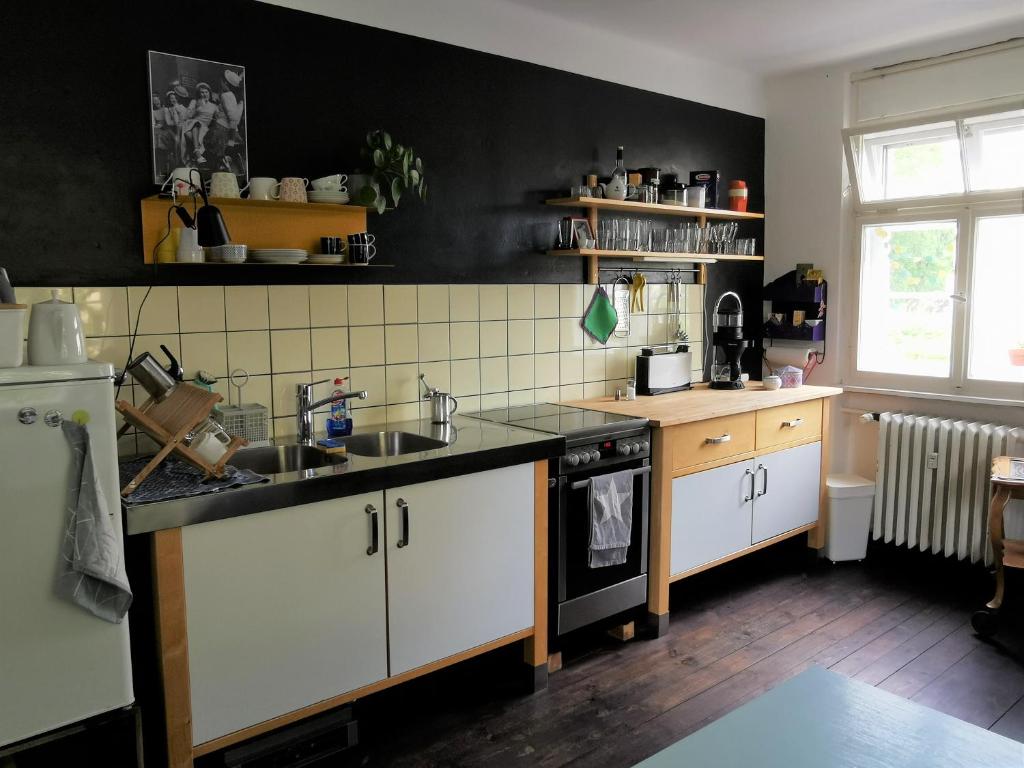 Kuchyň nebo kuchyňský kout v ubytování Gundis Gästezimmer
