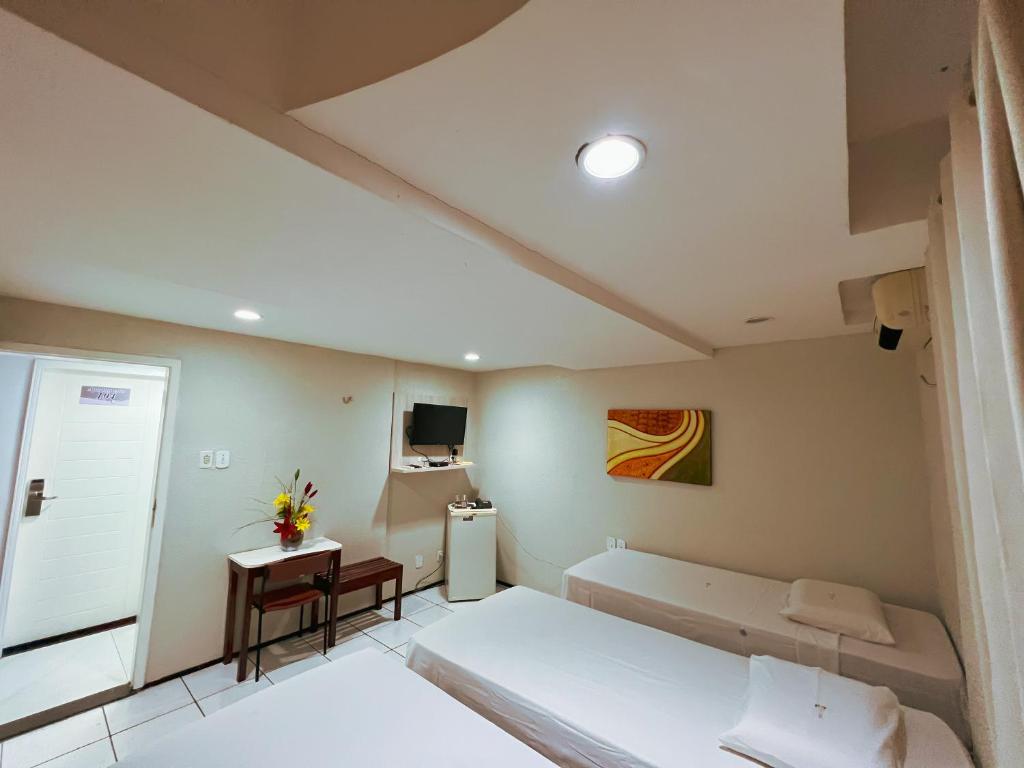 Katil atau katil-katil dalam bilik di Hotel Visconde