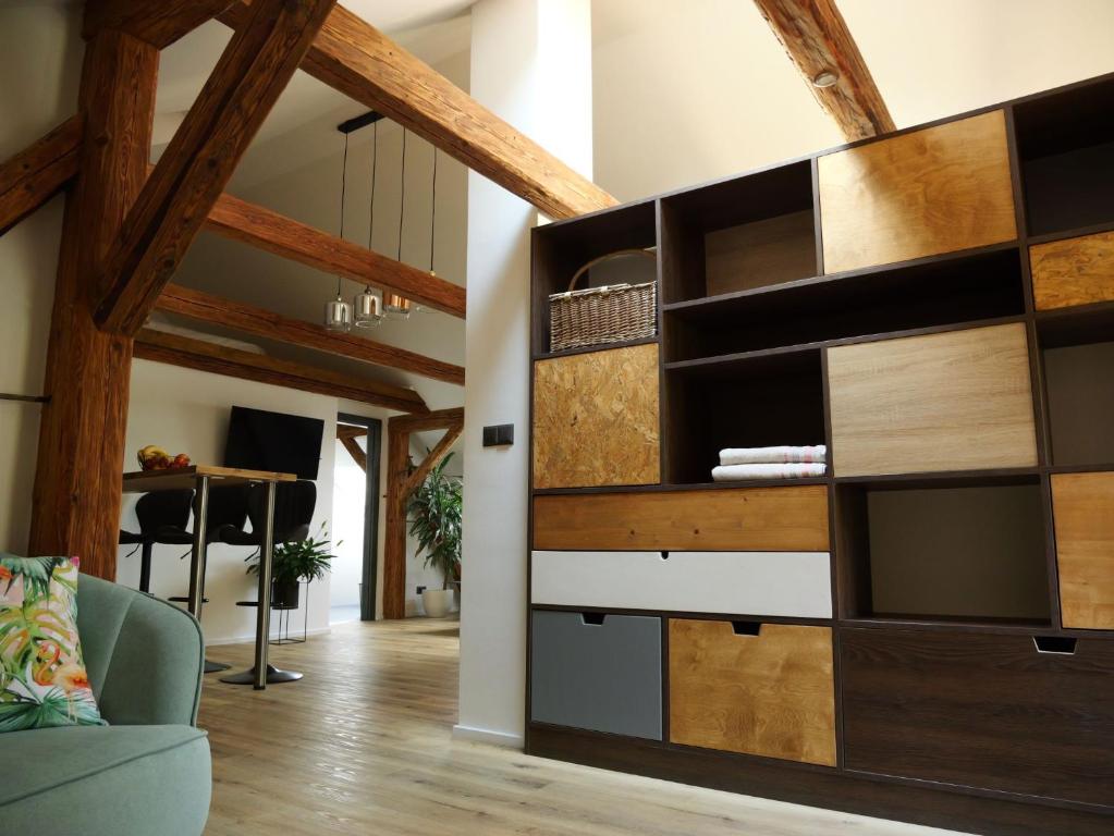 TV a/nebo společenská místnost v ubytování Apartmán Danuše