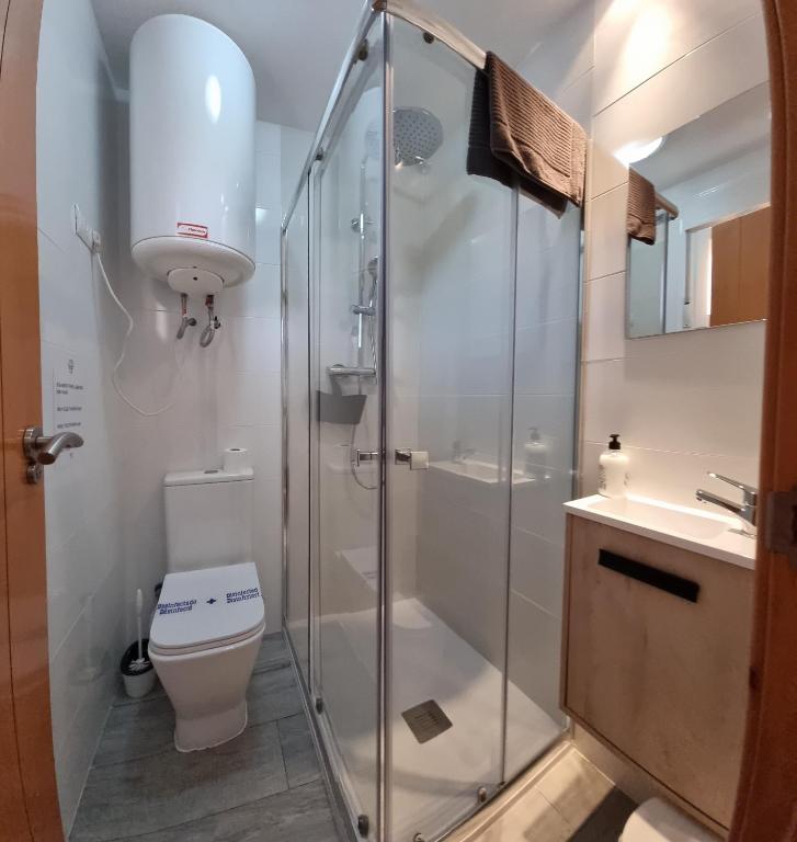 Koupelna v ubytování Homes of Spain, Apartamentos Paraiso , Ed Palmerston, Atico K a pie de playa, piscina privada en solarium, WiFi