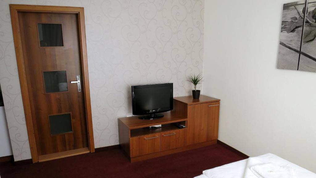TV a/nebo společenská místnost v ubytování Penzion Lapáš u Hoffera