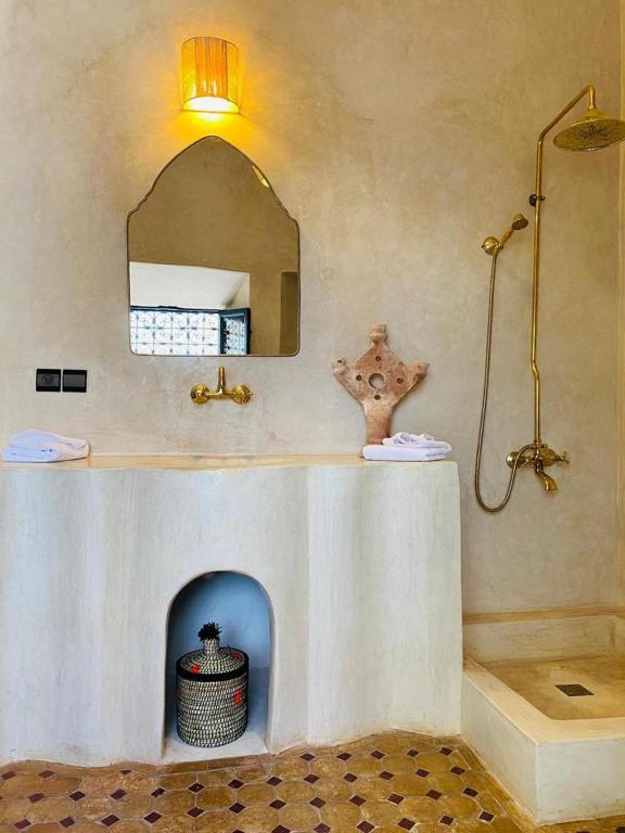 Koupelna v ubytování Riad Casa nomad