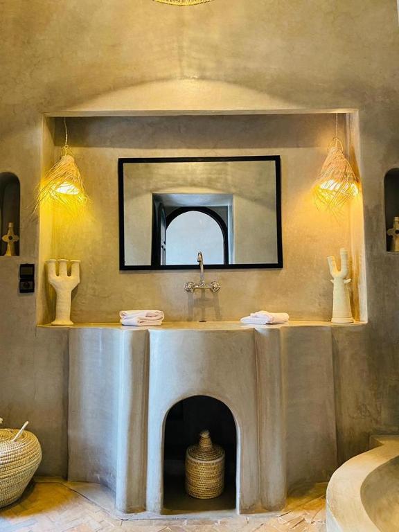 Koupelna v ubytování Riad Casa nomad