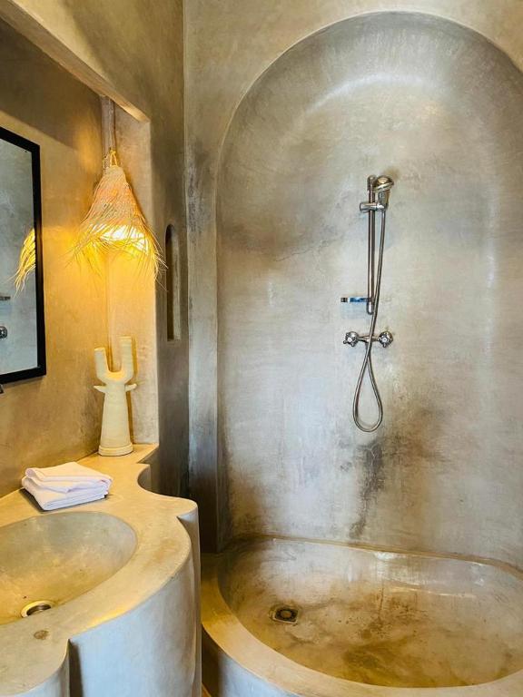 Koupelna v ubytování Riad Casa nomad