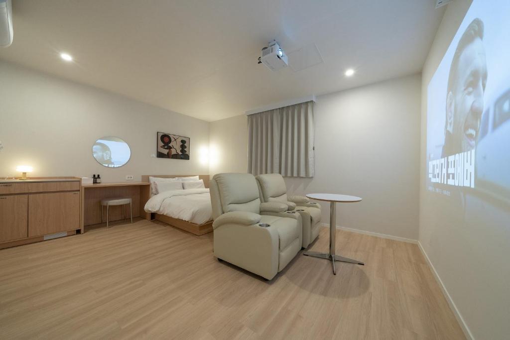 Posezení v ubytování Aank Hotel Ilsan