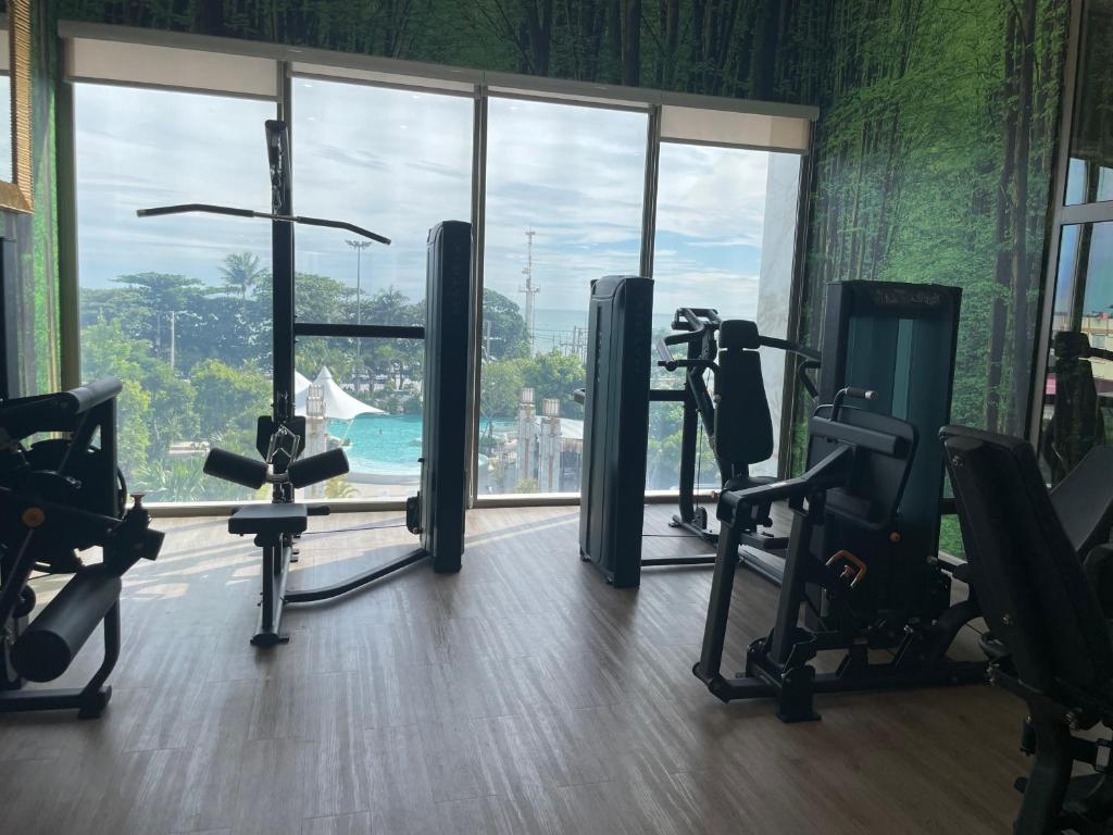 Fitness centrum a/nebo fitness zařízení v ubytování Copacabana jomtien beach high floor