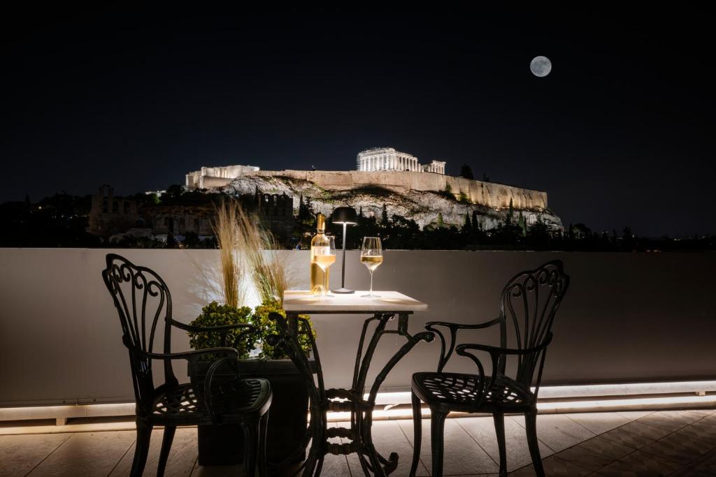 Balkón nebo terasa v ubytování Acropolis View Hotel