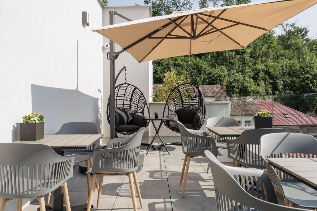 Patio nebo venkovní prostory v ubytování Aparthotel Na Klenici
