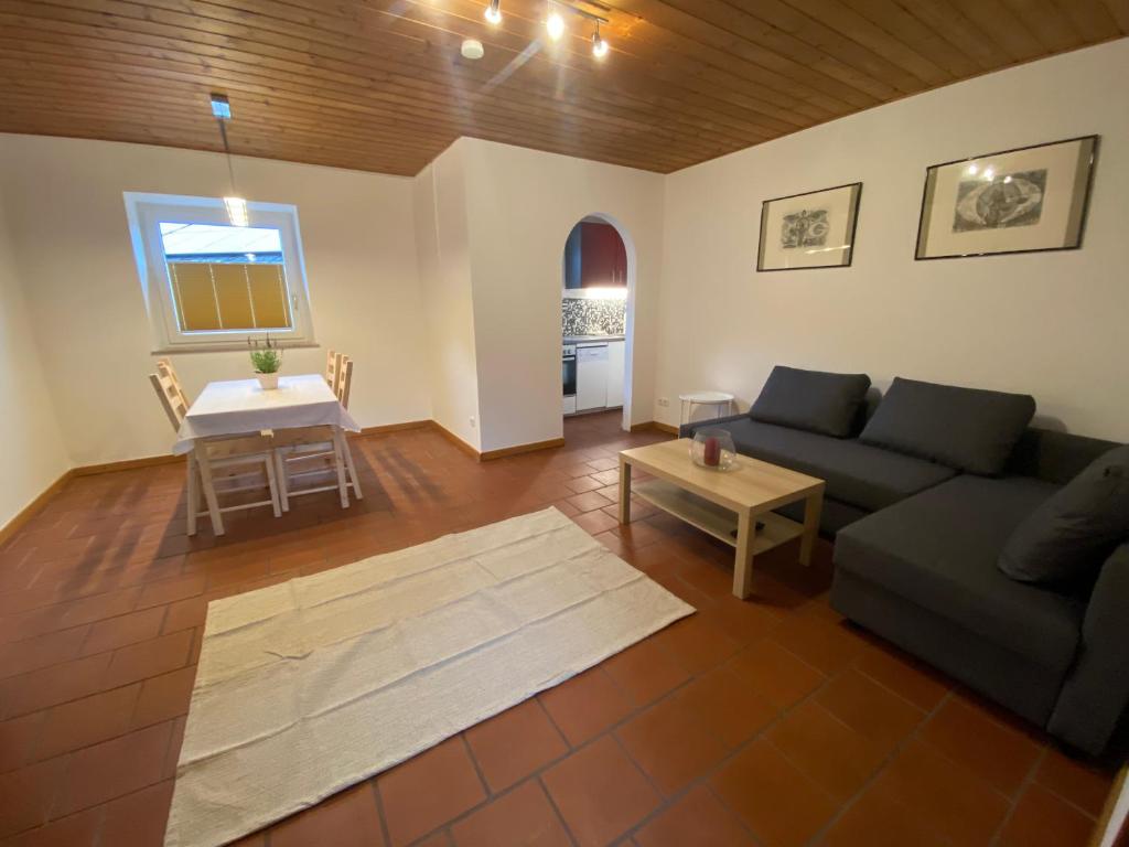 Posezení v ubytování Ferienwohnung Gangsteig