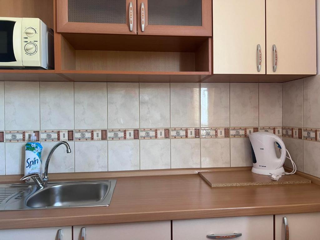 Een keuken of kitchenette bij Urban Inn Apartments Ohrid