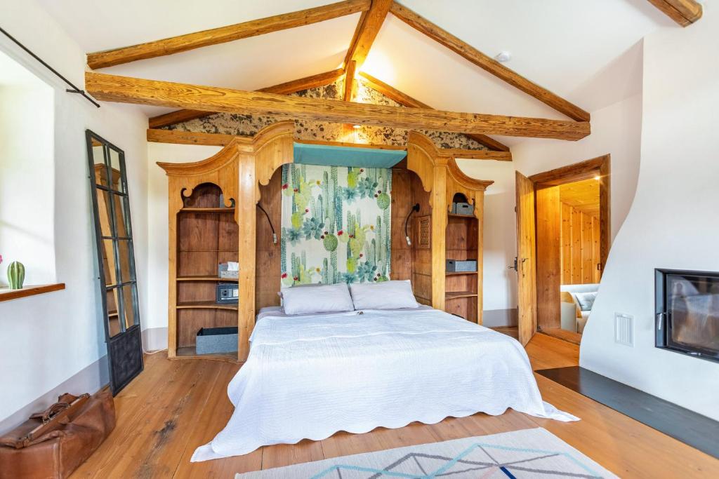 Postel nebo postele na pokoji v ubytování Landhaus Gustl