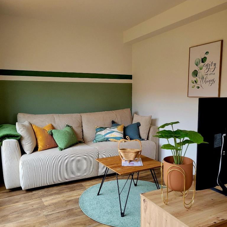Posezení v ubytování Ferienwohnung Am Hochfeld