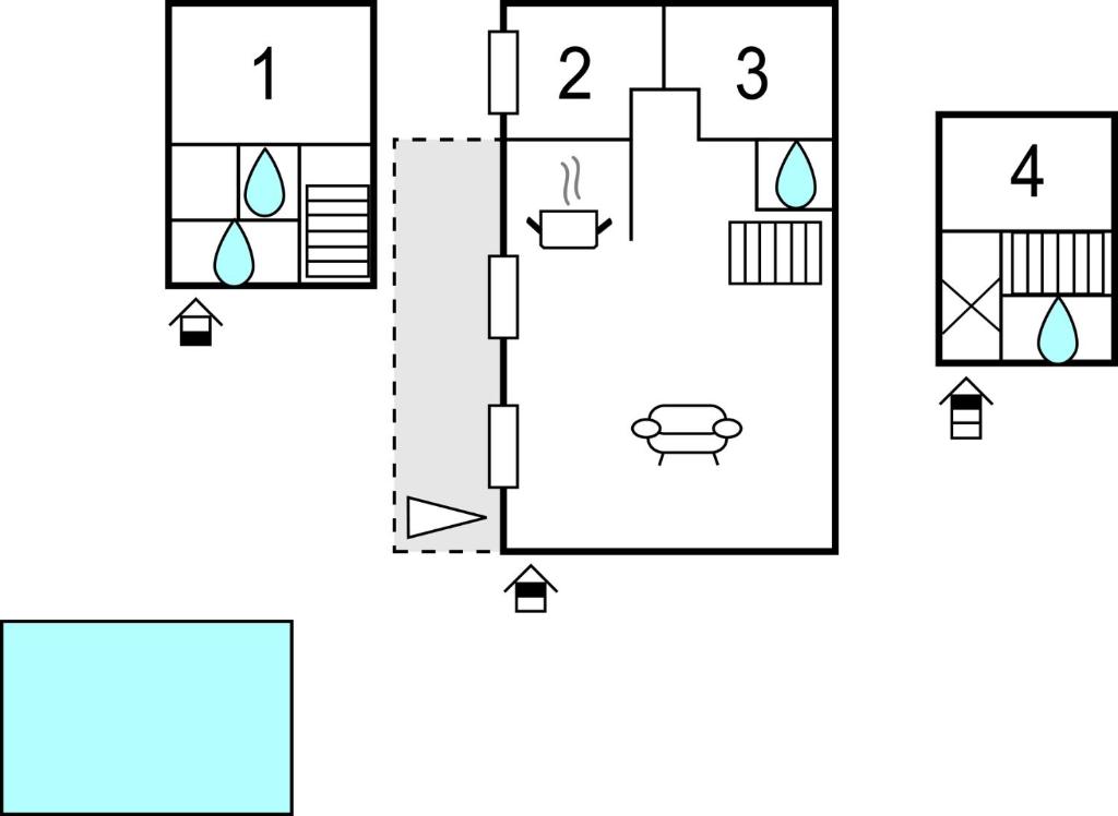a block diagram of a house at Nice Home In Taulignan With Wifi in Taulignan