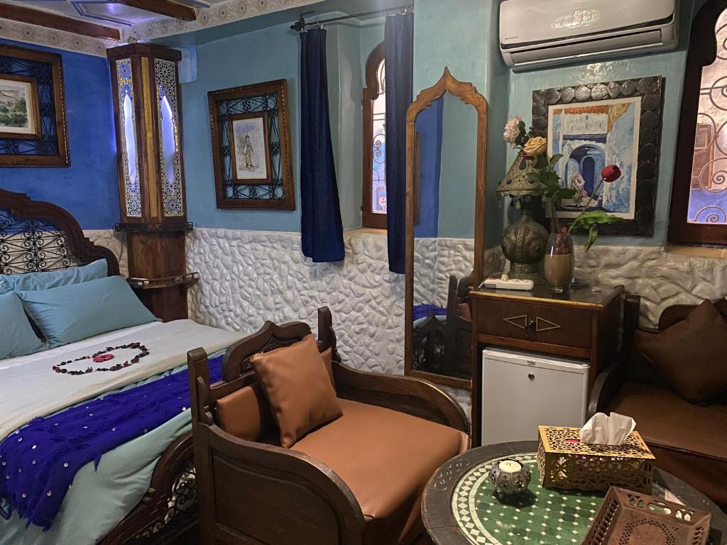 Posezení v ubytování Riad Azurite