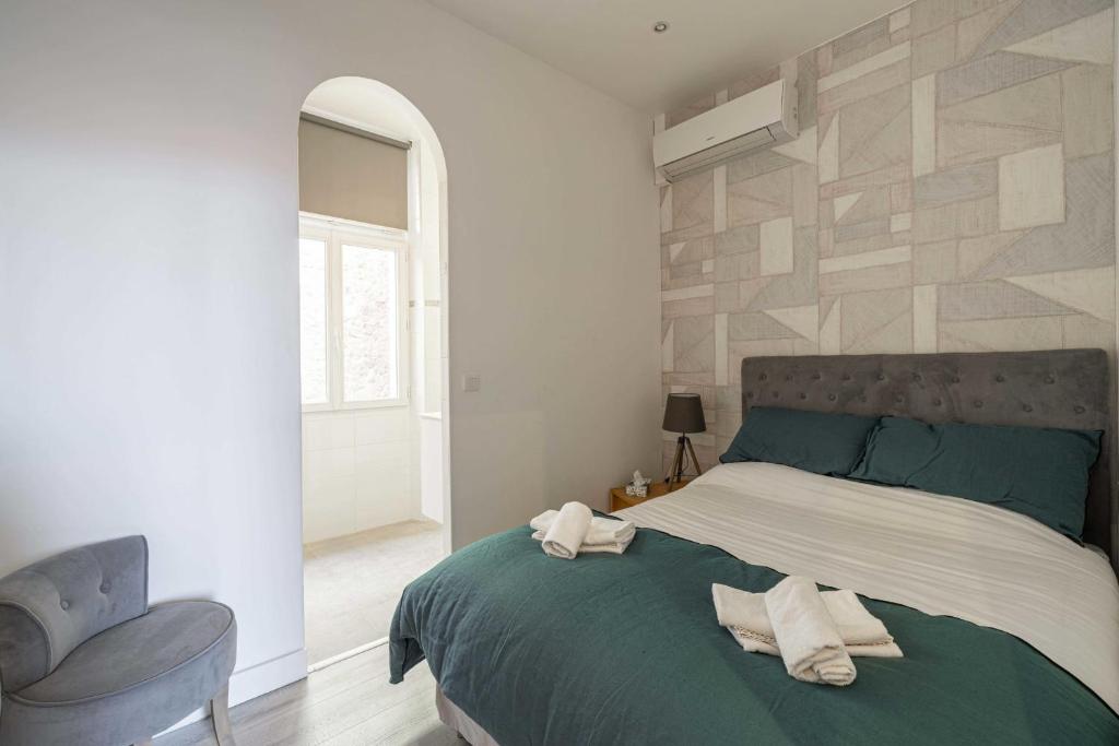 Posteľ alebo postele v izbe v ubytovaní Beautiful renovated residence near Croisette
