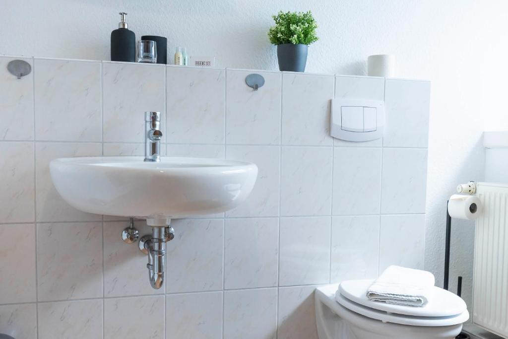 Koupelna v ubytování Hotel BUTZ