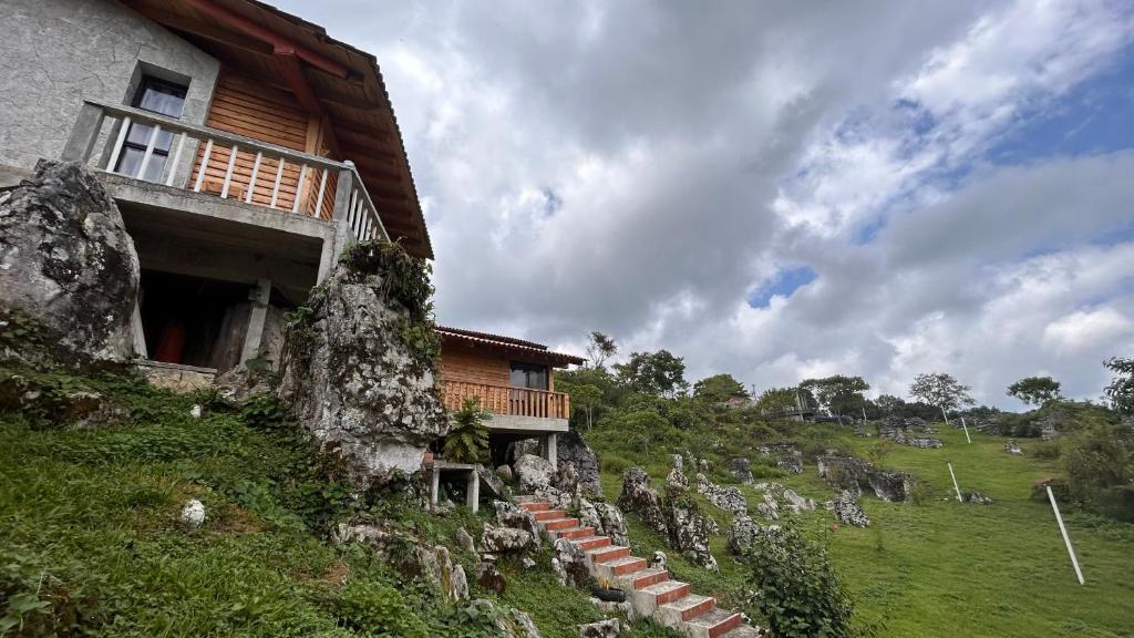 Zahrada ubytování Cabañas Tepani