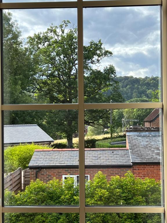 a view from a window of a building at The Loft, Steep, Petersfield in Collyers Estate part of The South Downs National Park. in Petersfield