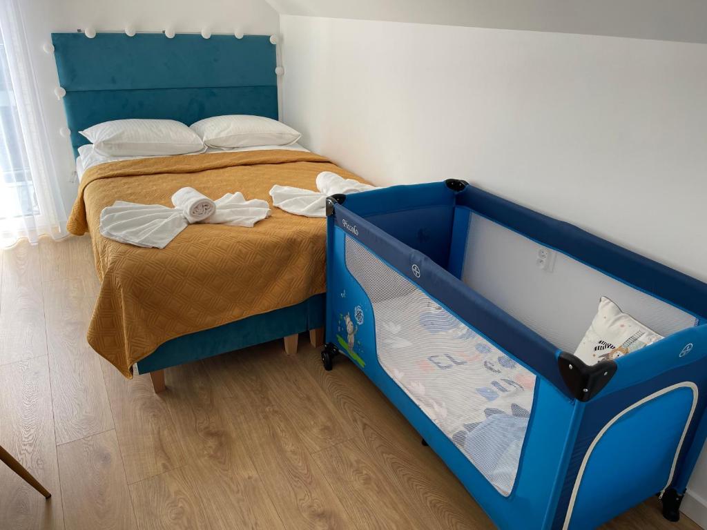 Postel nebo postele na pokoji v ubytování Horizon Park 1 - Balkon Taras i parking