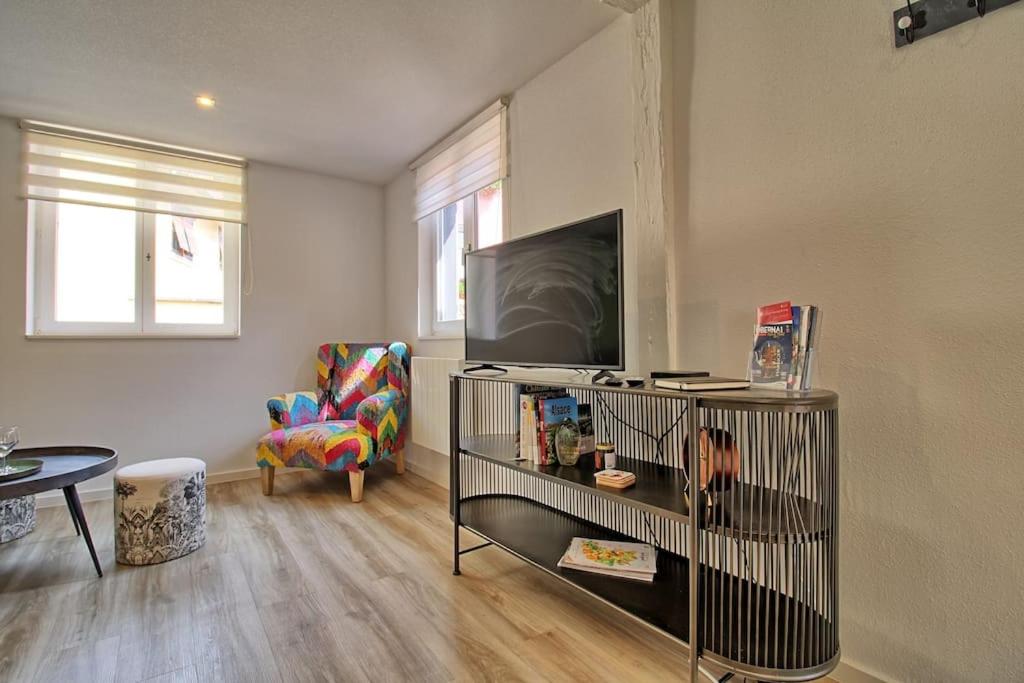 Telewizja i/lub zestaw kina domowego w obiekcie Logement CHEZ ANTHONE - Proche Obernai, logement pour 1 à 5 personnes