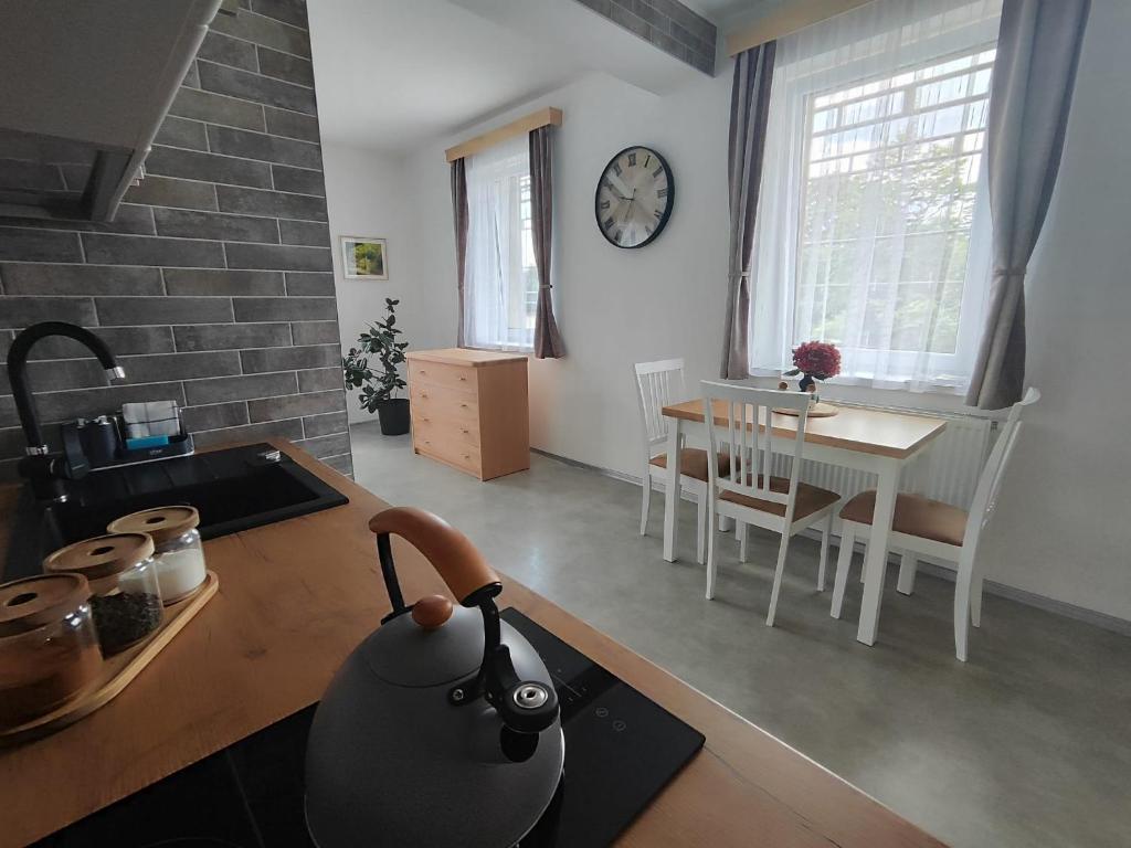 Köök või kööginurk majutusasutuses Apartmány Goliáš